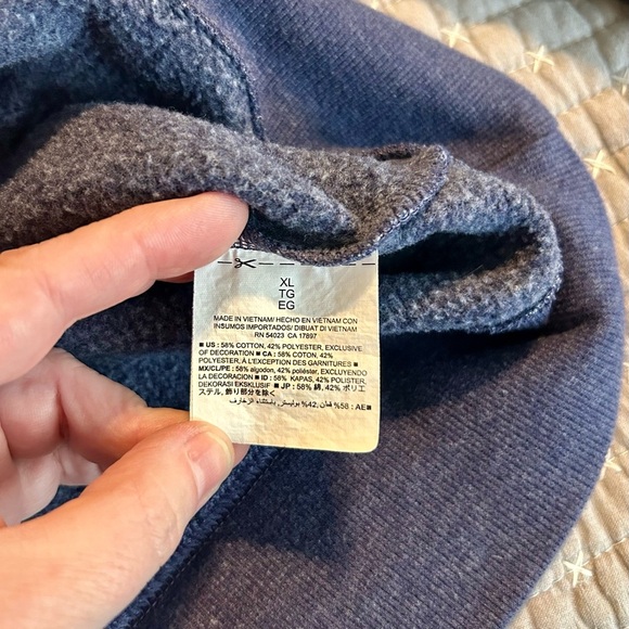 Old Navy Navy Blue Hoodie with White Accents - Picture 6 of 6